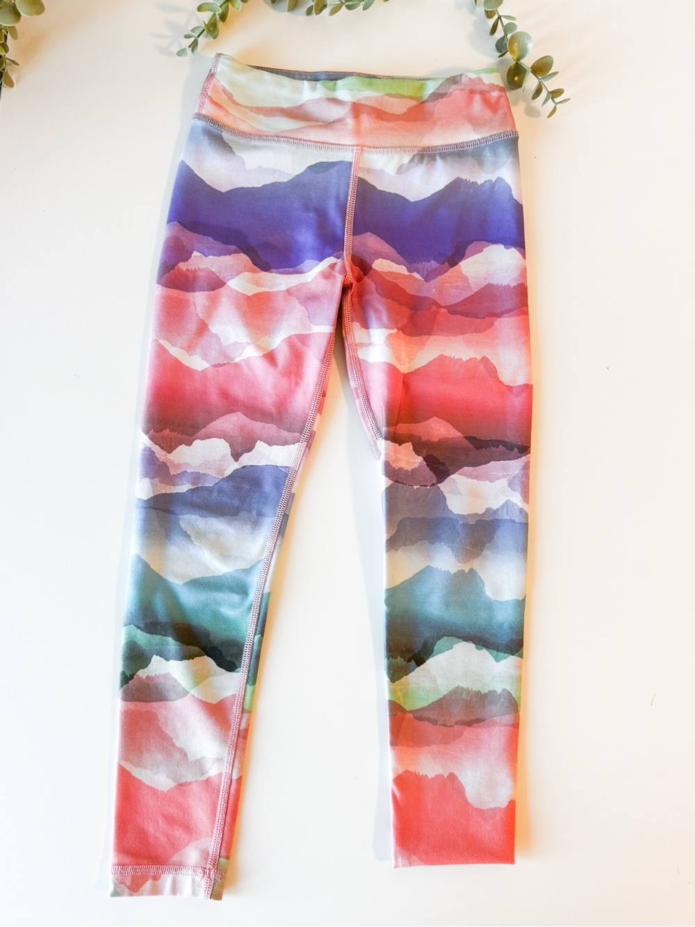 DSG Girls Watercolor Athletic Leggings Size XS 6-7 Multicolor Activewear
